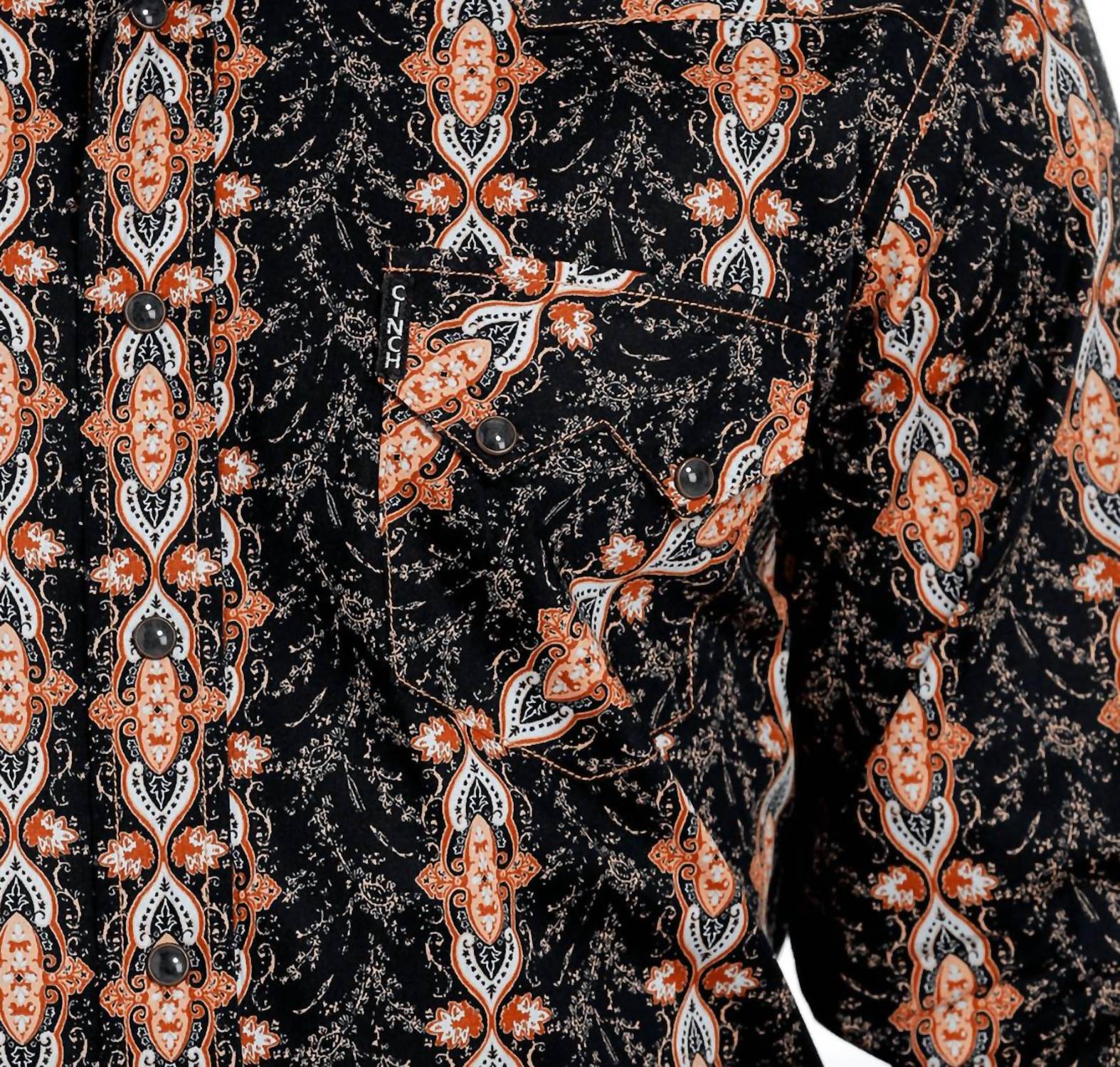 Cinch - Paisley Print Snap Long Sleeve Western Shirt