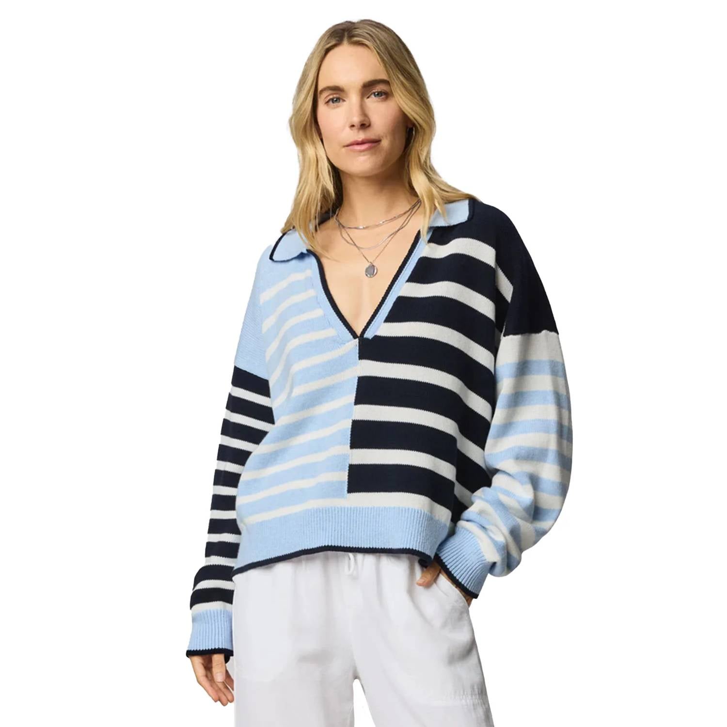 Splendid - Arden Stripe Polo Sweater