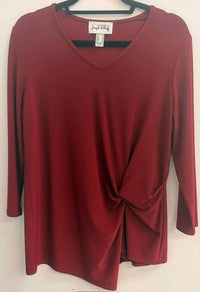 Joseph Ribkoff - Women's Knot-like Detail Three-quarter Length Sleeves Top