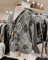 Autumn Cashmere - Women's Distressed Grandpa Cardigan