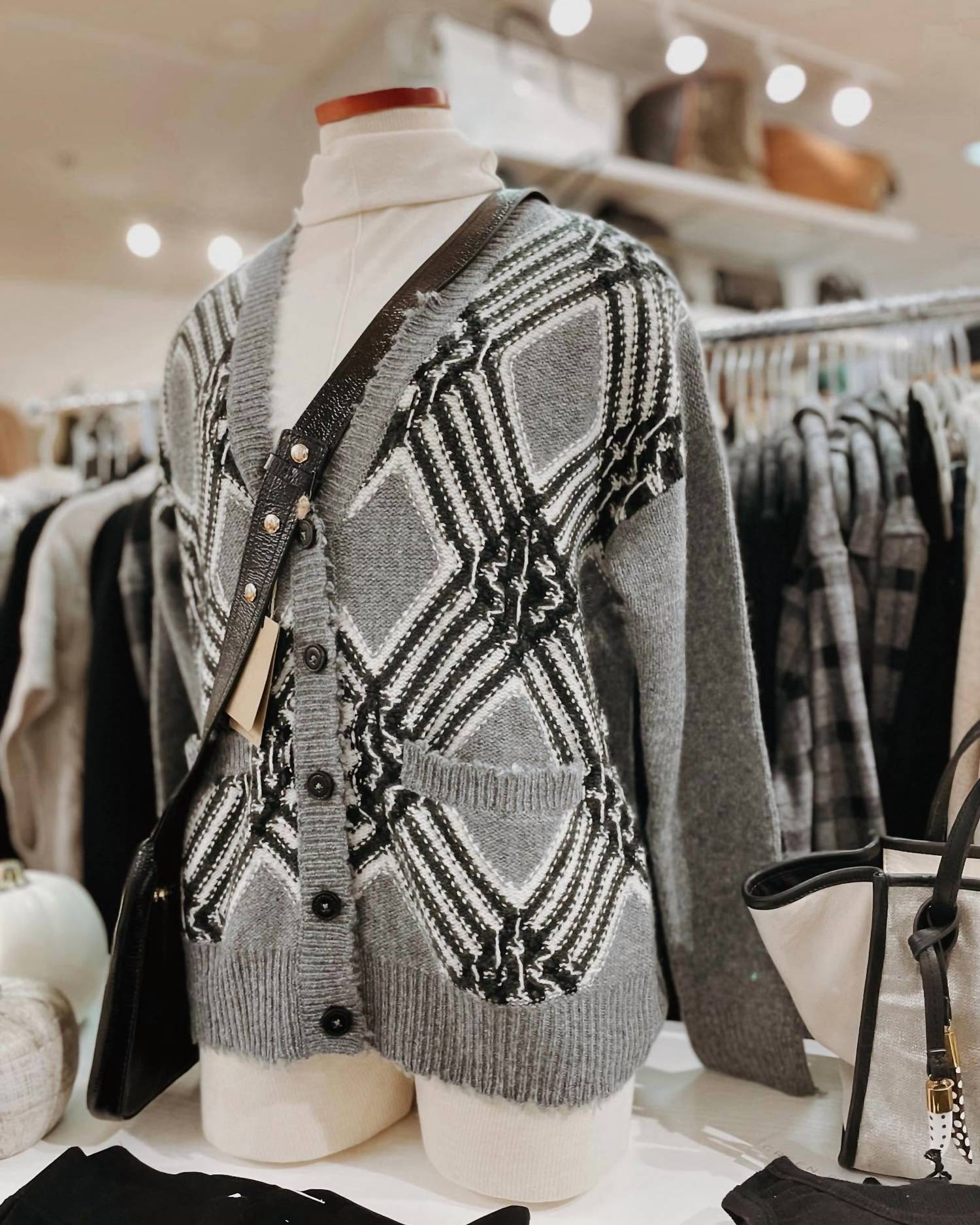 Autumn Cashmere - Women's Distressed Grandpa Cardigan