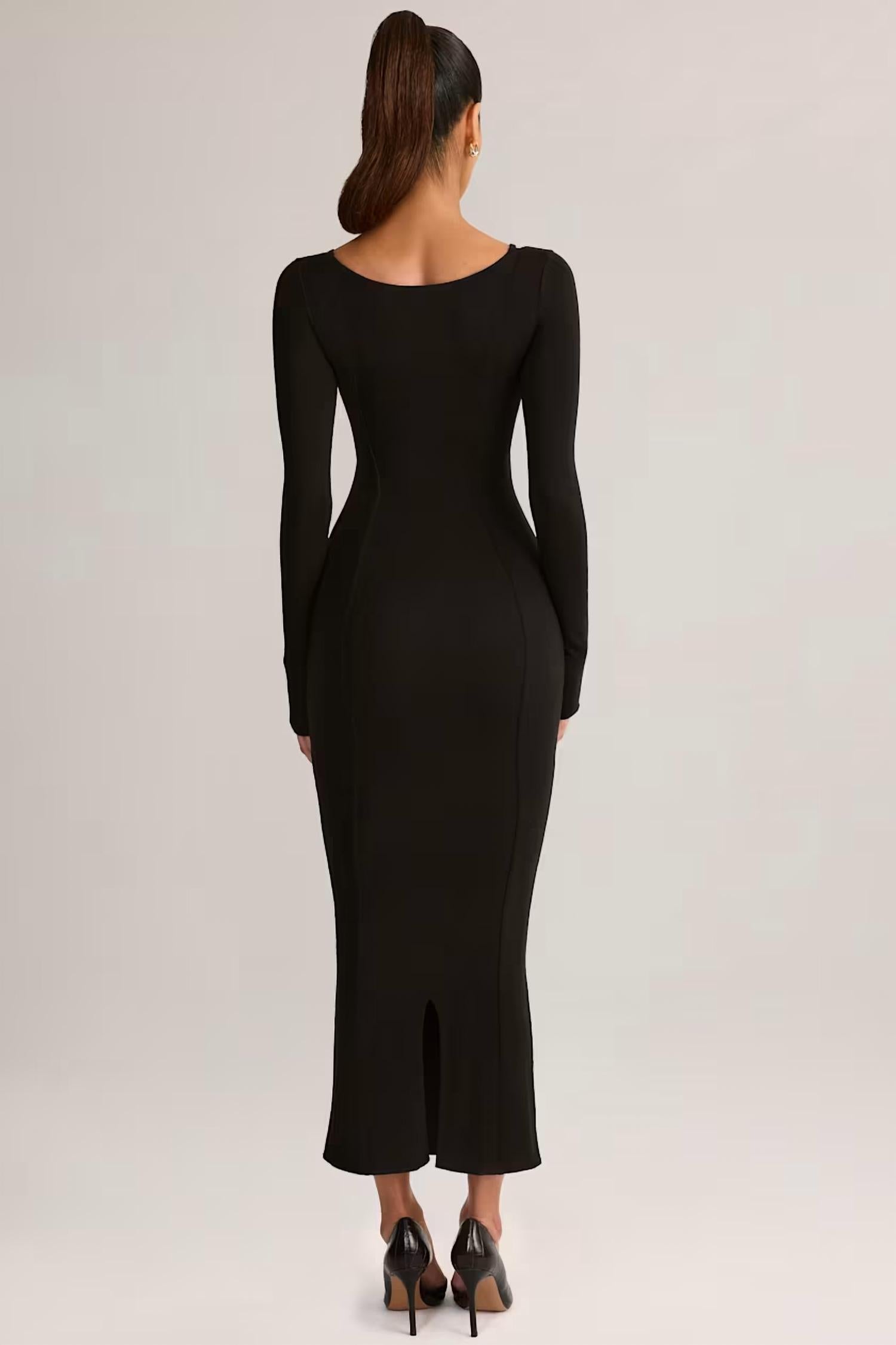 Oh Polly - Ori Long-sleeve Midi Dress