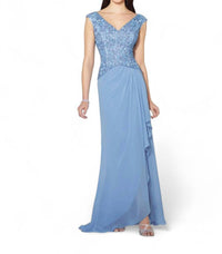Cameron Blake - CHIFFON SLIM A-LINE GOWN
