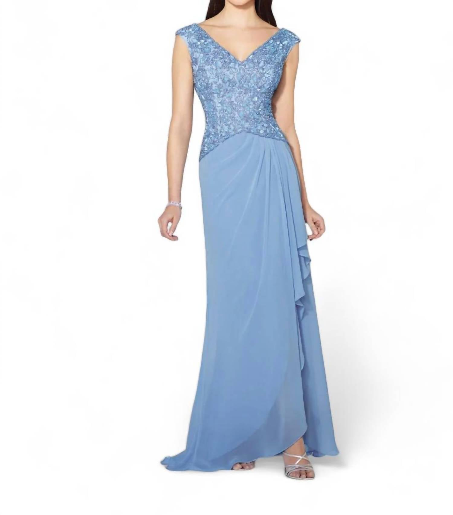 Cameron Blake - CHIFFON SLIM A-LINE GOWN