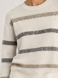 Brunello Cucinelli - Sequin-embel Striped Sweater