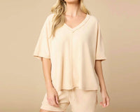 Softies - Terry Relaxed V-neck With Short Set