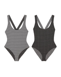 The Great. - Reversible Cross Back One Piece Swimsuit