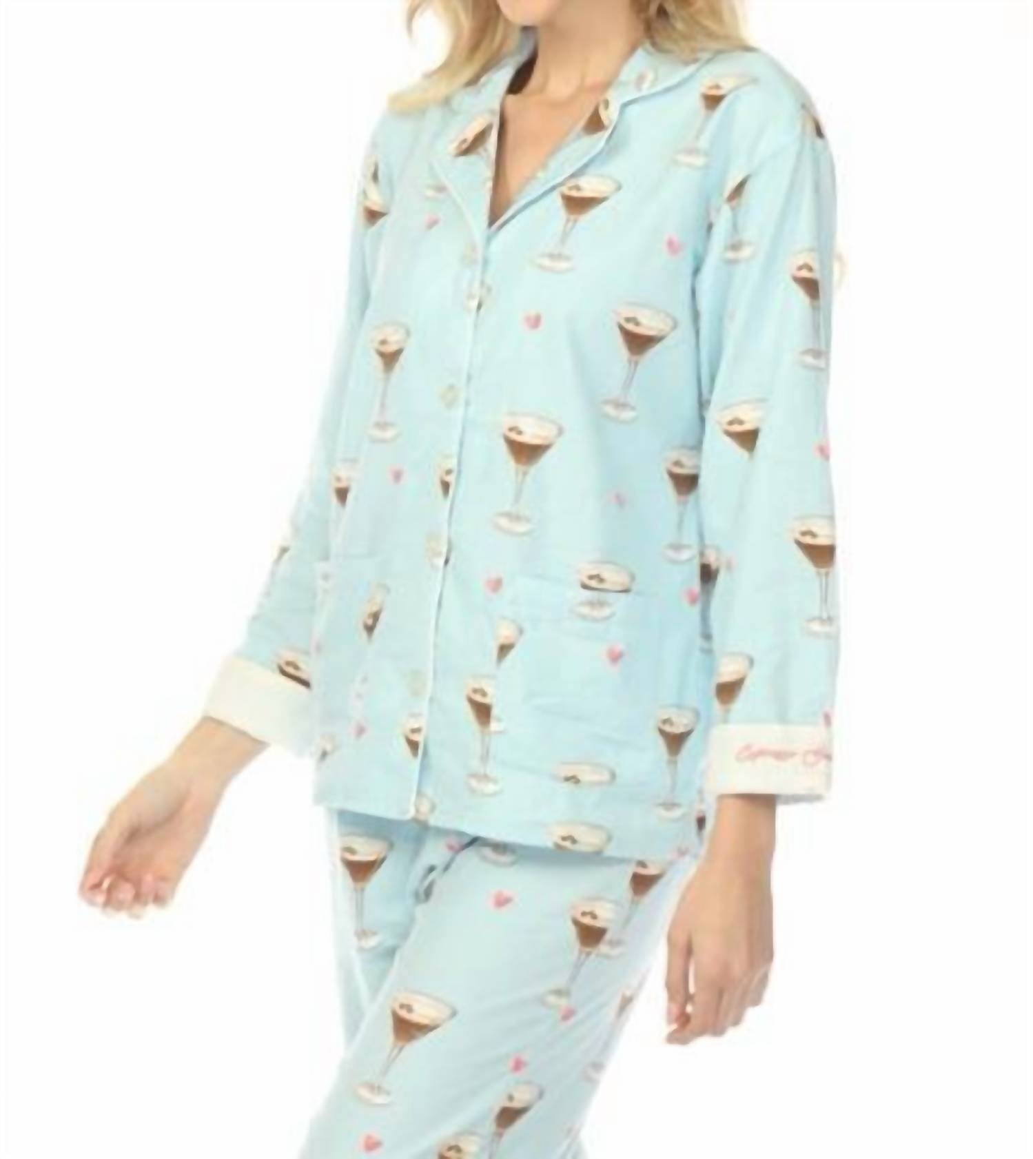 Pj Salvage - Espresso Martini Flannel Pajama Set