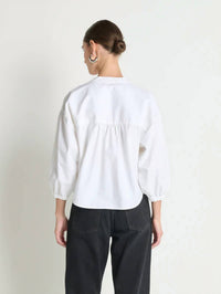 Nation LTD Amelia Ruffle Shirt in porcelain - women's blouse - view 4