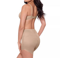 Miraclesuit Show Stopper Slanted Hem Shaping Short in beige - women's intimate - detail view