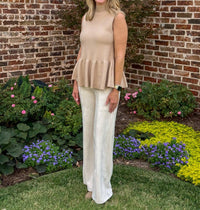 Fate Suede Stroll Pants in beige - women's pants - detail view
