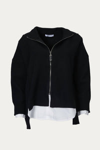LAYERED MOCK NECK PULLOVER