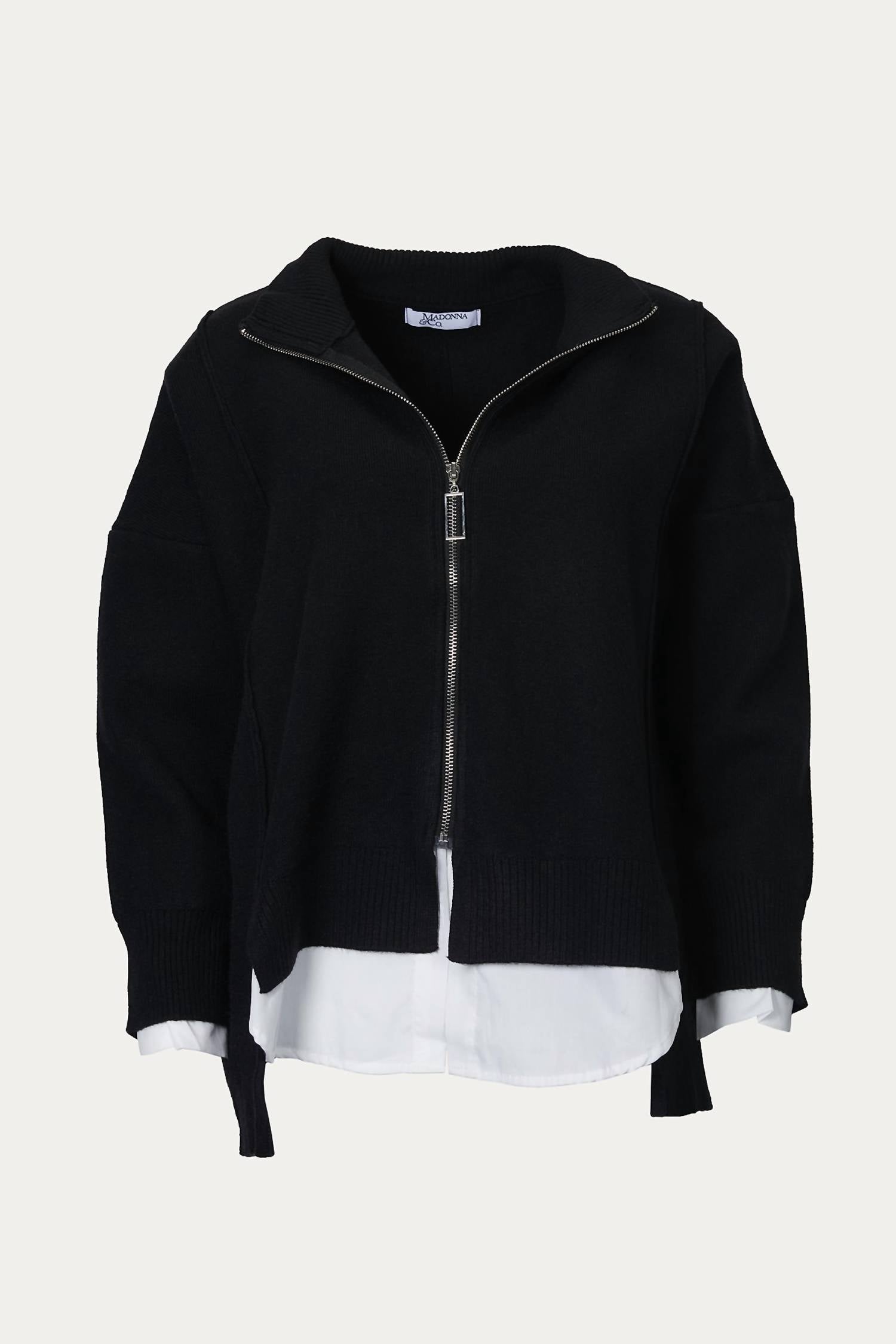 LAYERED MOCK NECK PULLOVER