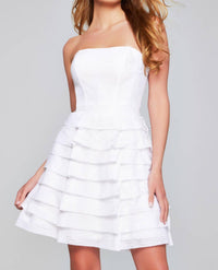 Jovani - Strapless Cocktail Dress
