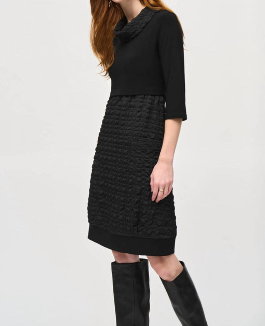 Joseph Ribkoff - Jacquard And Silky Knit Cocoon Dress