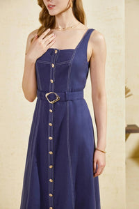 G.D.S. - Emily Linen Slip Midi Dress