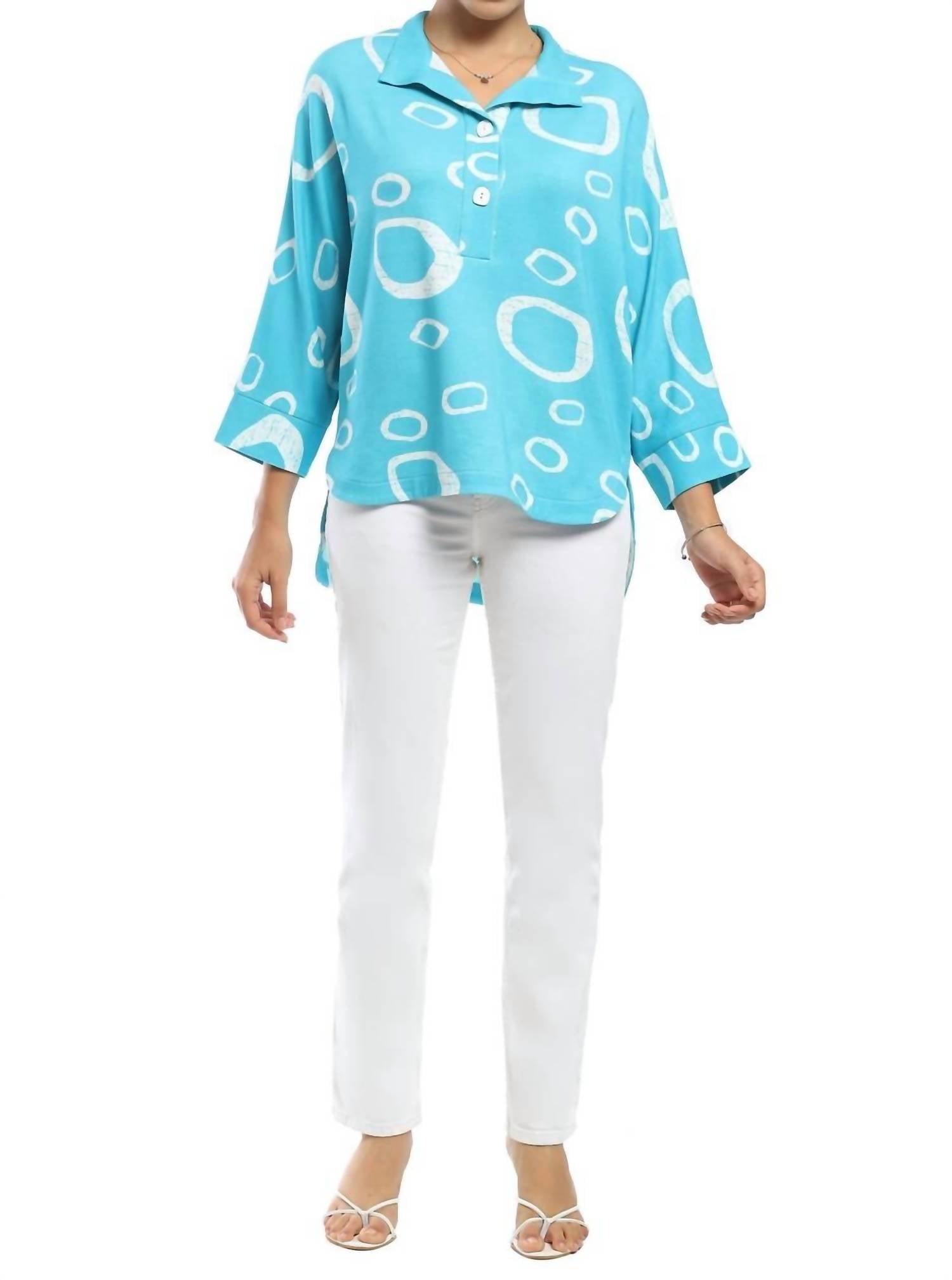 Parsley & Sage - April Three Quarter Sleeve Collar Top