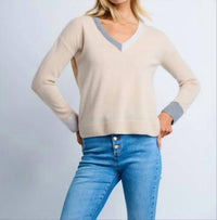 LISA TODD Color Wheel Sweater in latte caramel 1 - women's sweater