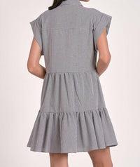 Elan - Cap Sleeve Button Down Dress