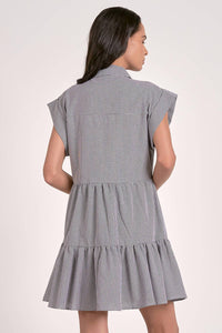 Elan - Cap Sleeve Button Down Dress