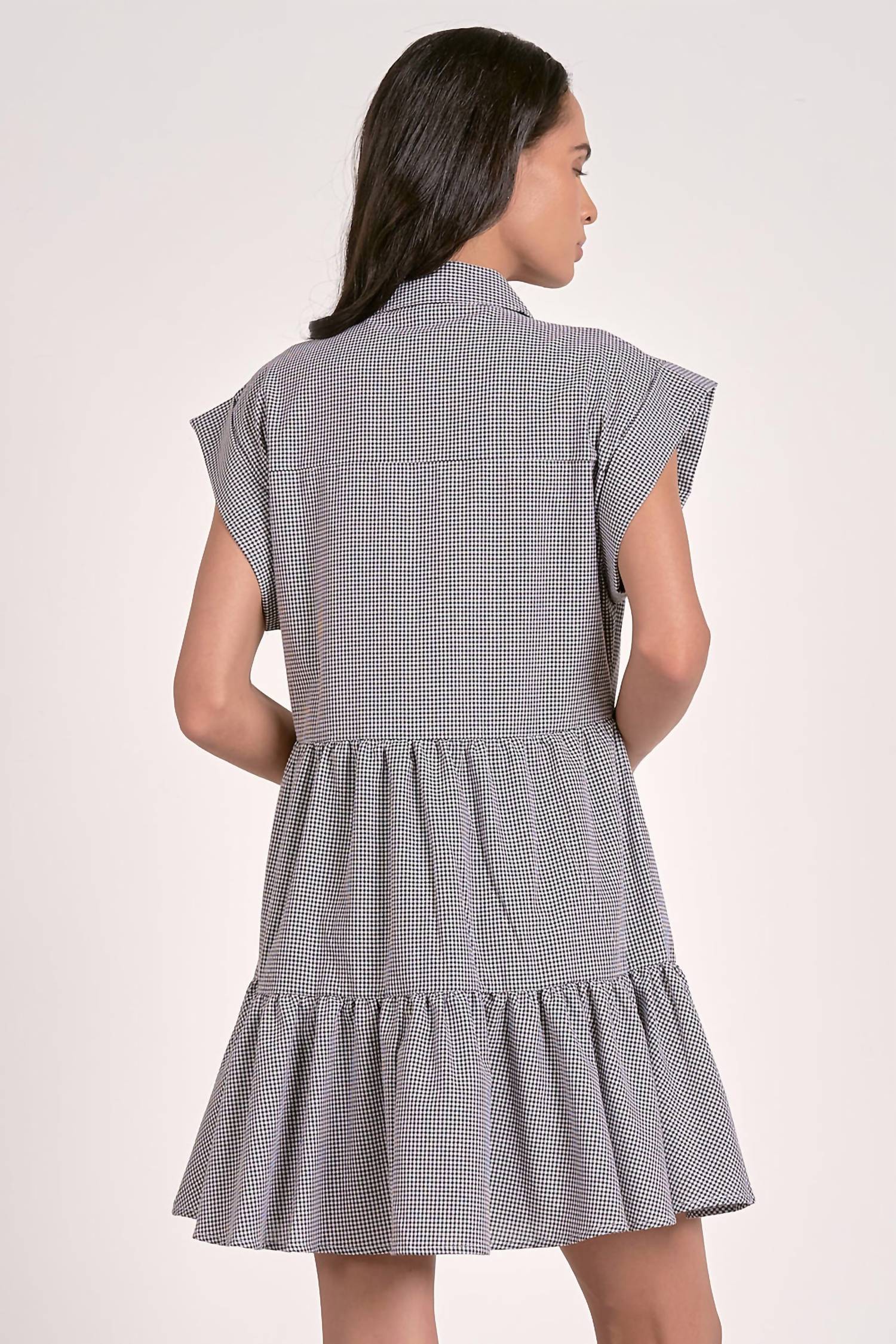 Elan - Cap Sleeve Button Down Dress