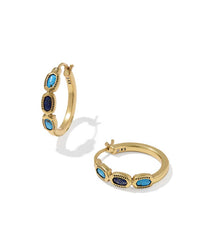 Kendra Scott Women's Mini Elisa Hoop Earrings in blue lapis mix - women's jewelry