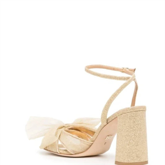 Badgley Mischka - Tess Tulle Bow Sandals