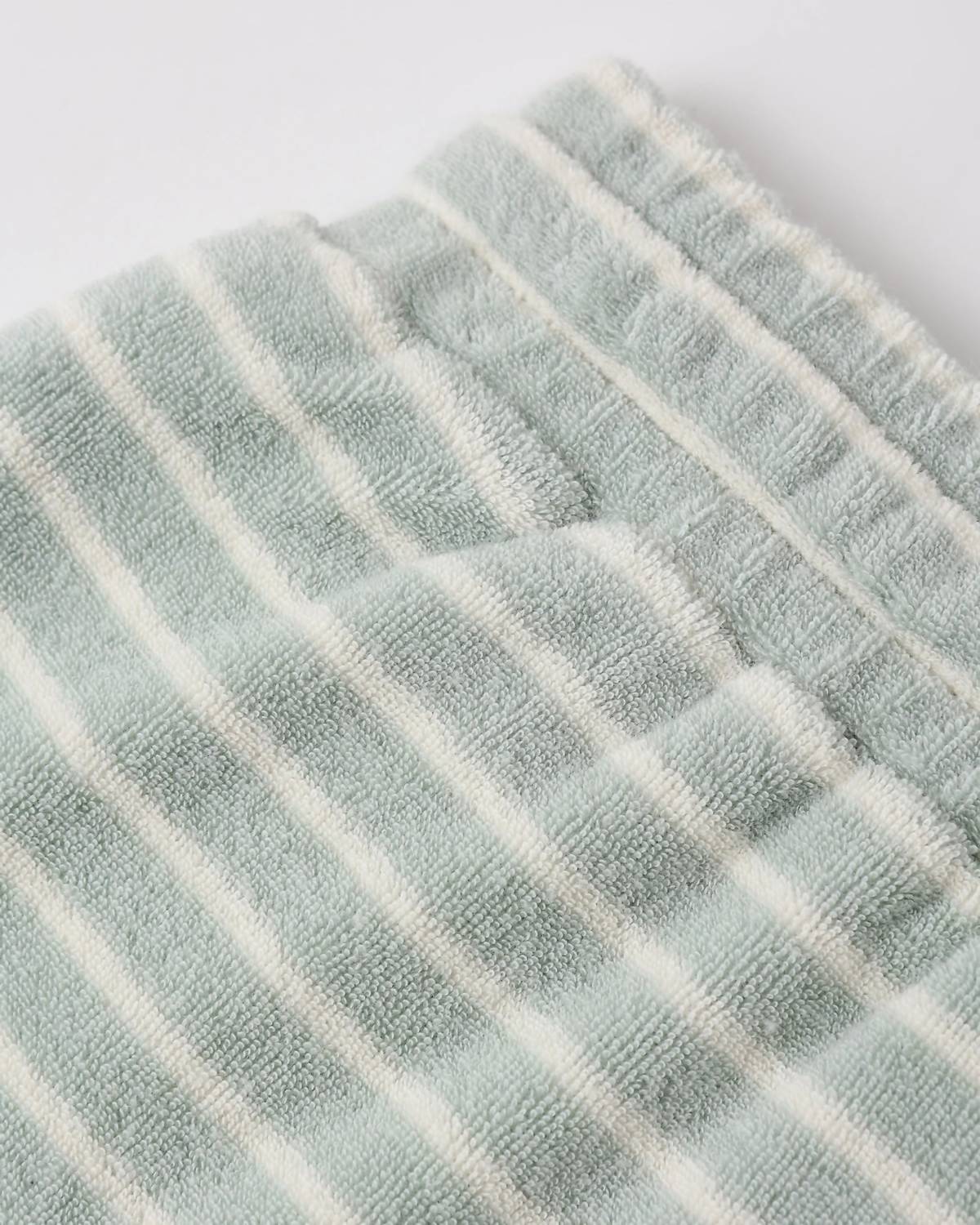 Rylee + Cru Boy's Terry Short in seafoam stripe - kids' shorts - detail view