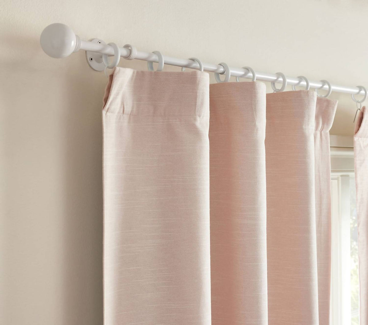 Pottery Barn Evelyn Linen Blackout Curtains - Set Of 2 in blush - item - detail view