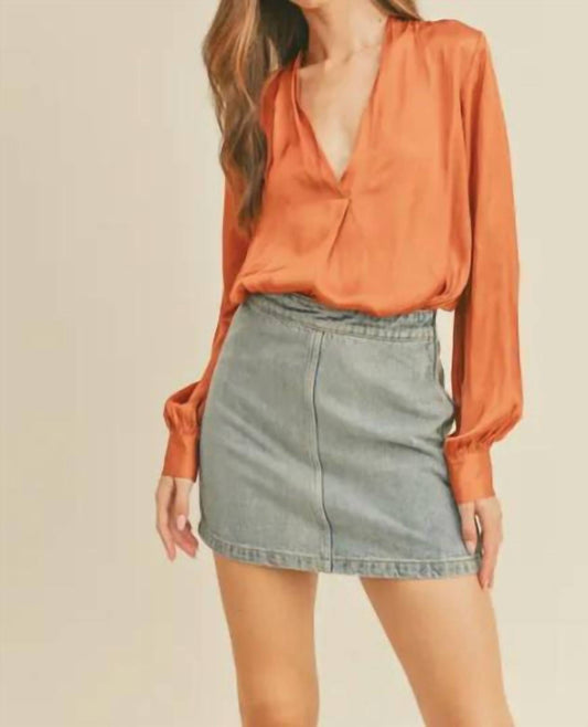 Woven Satin Blouse