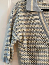 By Together - Women's Knit stripe short sleeve sweater