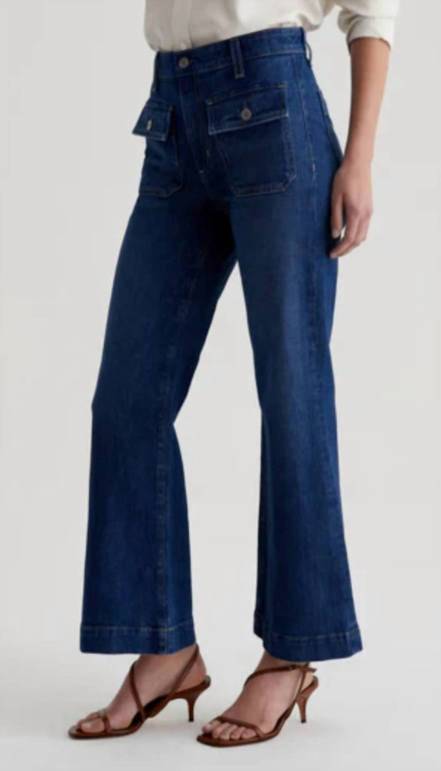 AG Jeans Bonnie-mid Rise Relaxed Flare Jean in shallow - women's jeans - alternate view