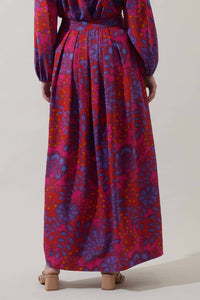 Sugarlips - Darret Floral Lucie Pleated Maxi Skirt