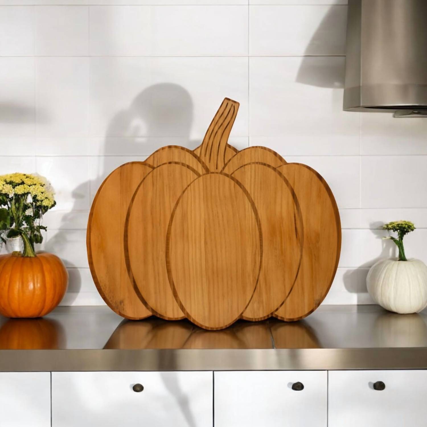 Creative Gifts International - Pumpkin Wood Board - 13.5" x 15"