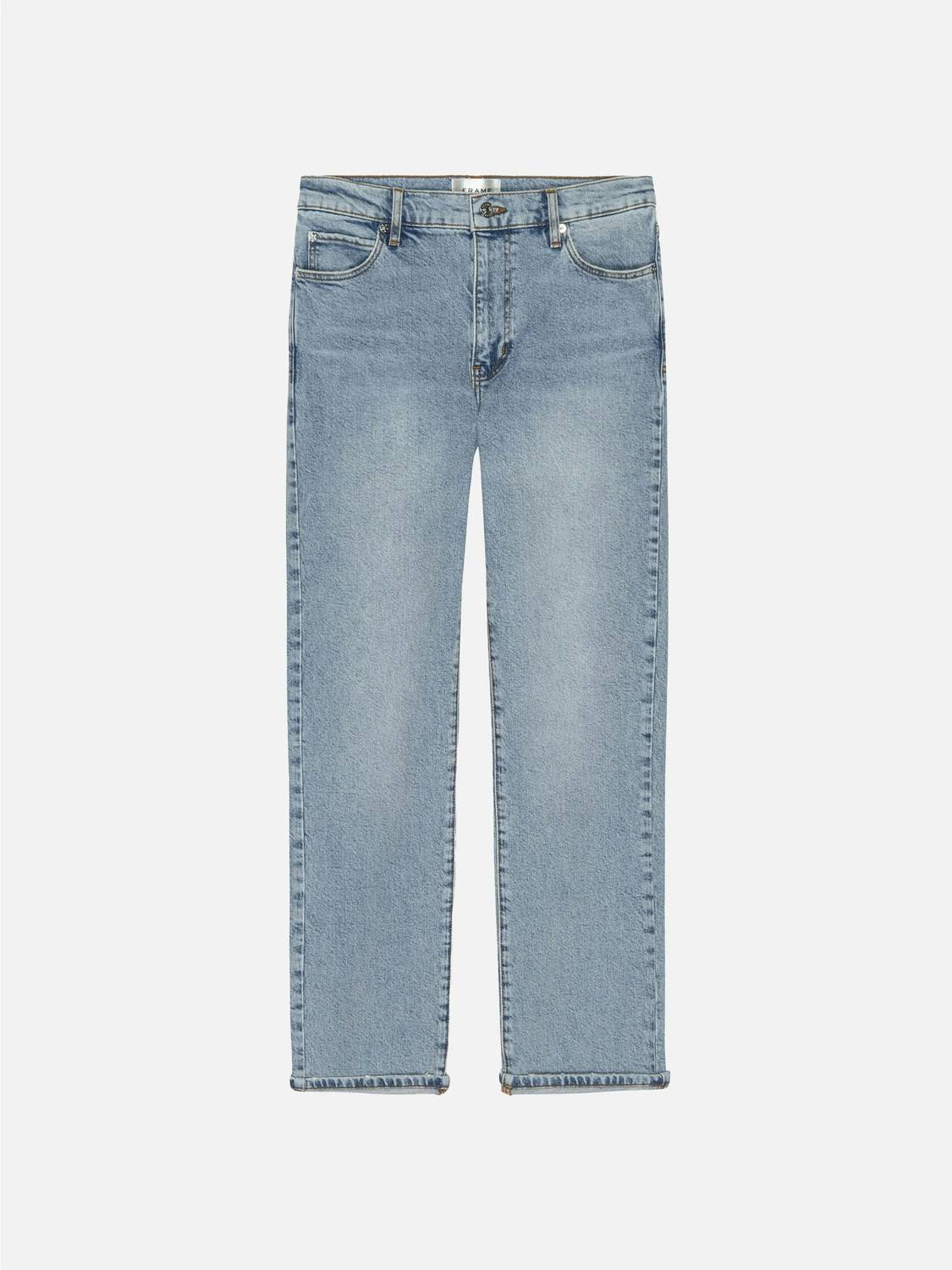 Frame - Borrowed High Rise Ankle Slim Straight Jeans