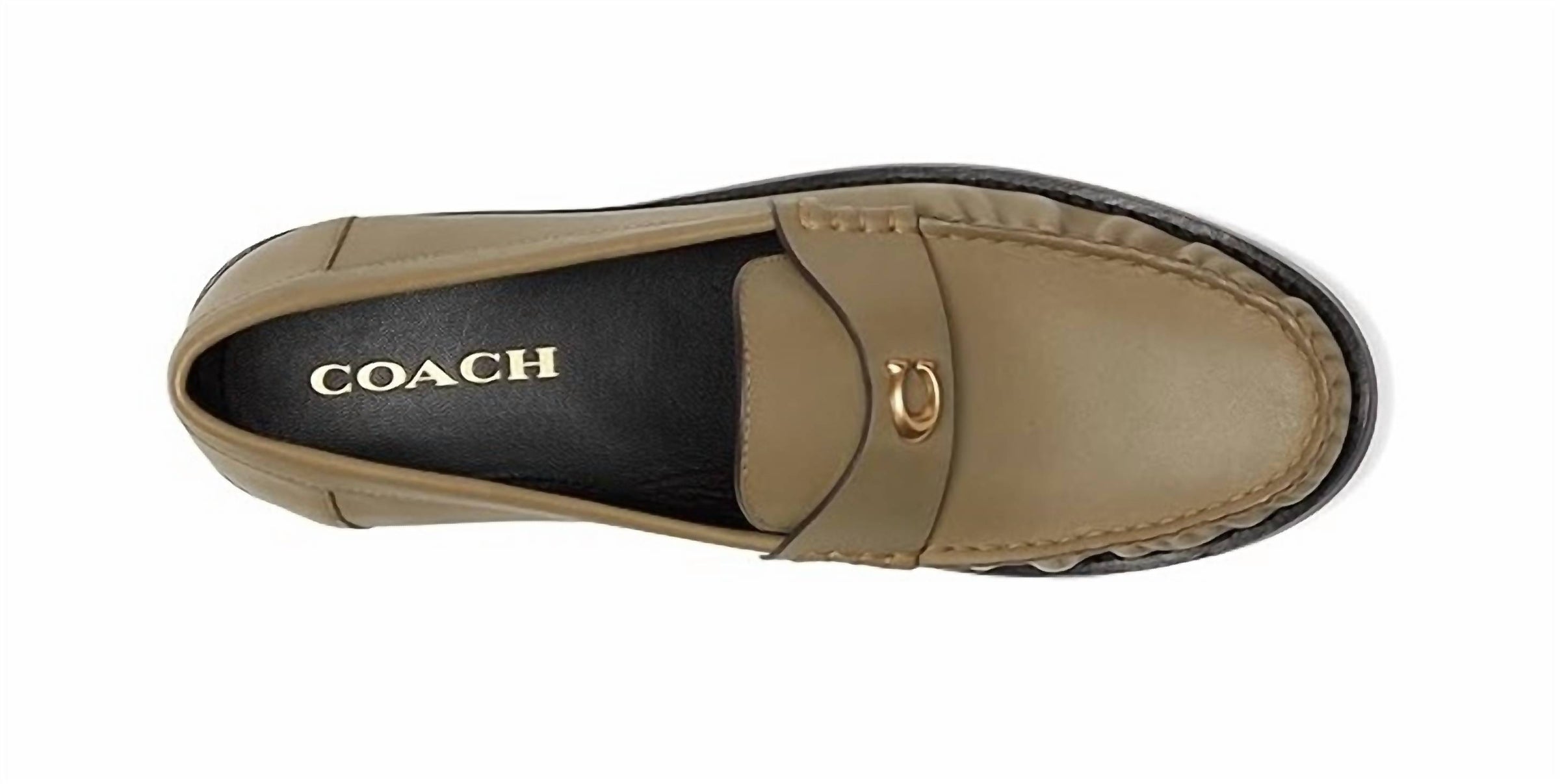 Coach Women's Jolene Leather Loafers in moss - women's flats - view 4