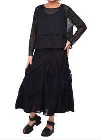 Tulip Clothing Arabella Pullover in black - women's blouse - alternate view