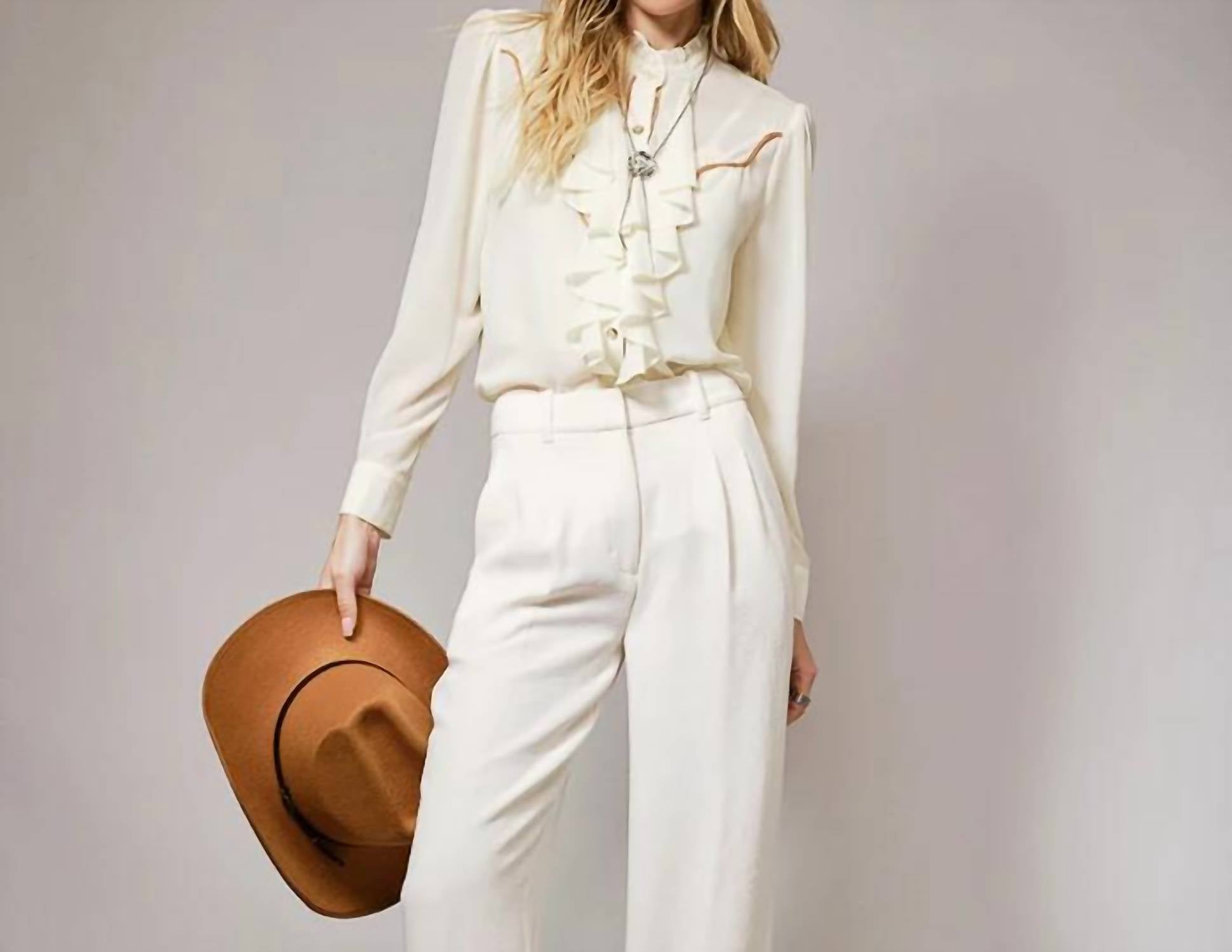 Blue B - Chelsea Ruffle Front Blouse