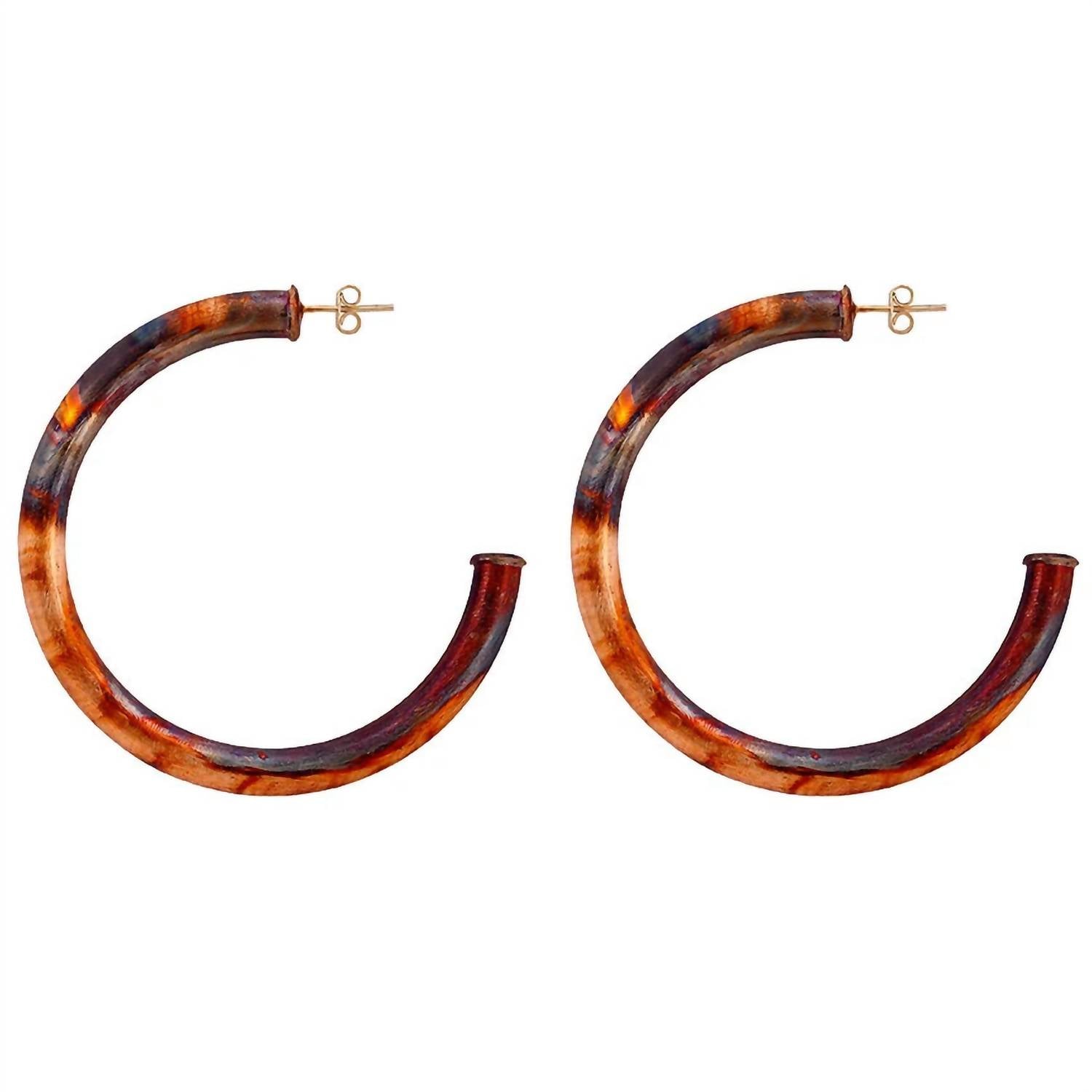Sheila Fajl - Arlene Burnished Large Hoops Earrings