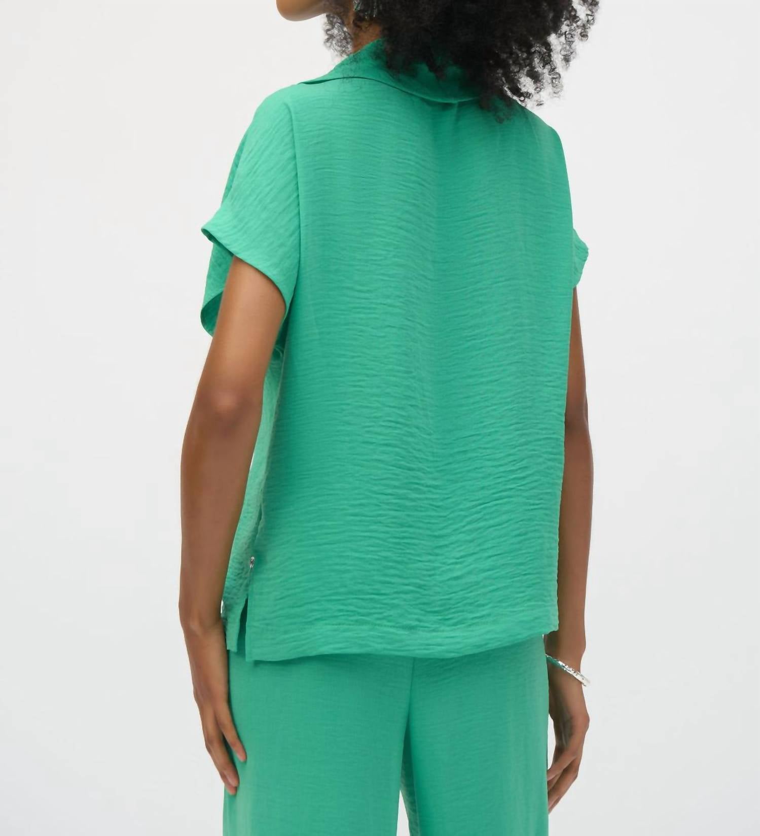 Joseph Ribkoff - Cowl Neck Short Sleeve Gauze Top