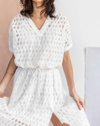 Lilla P - Eyelet Side Button Maxi Skirt