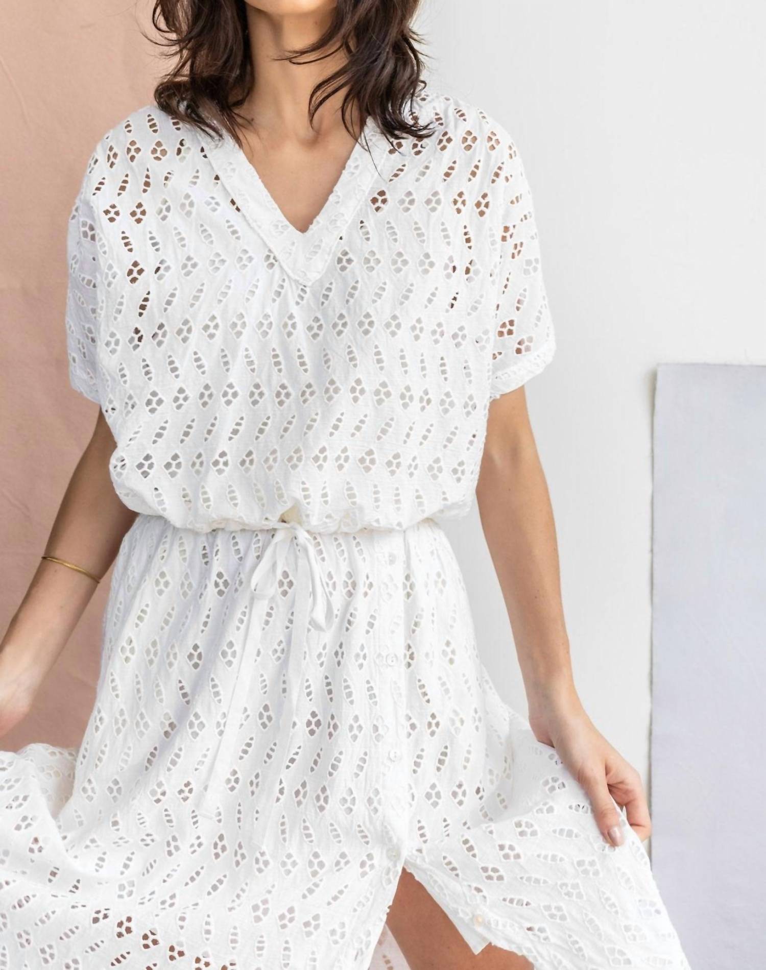 Lilla P - Eyelet Side Button Maxi Skirt