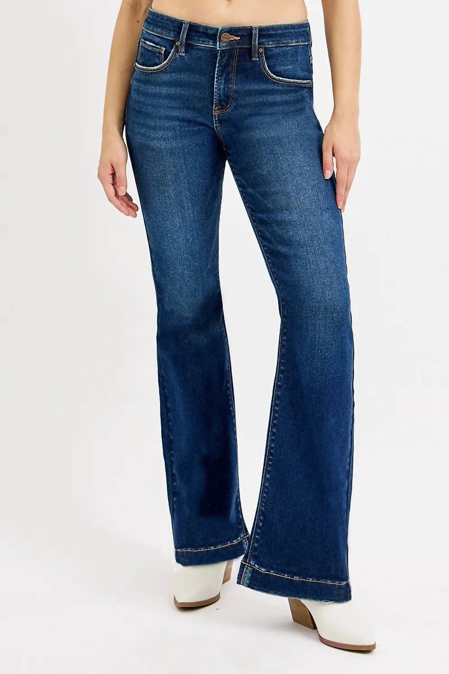 Risen - Tummy Control Mid Rise Flare Jeans