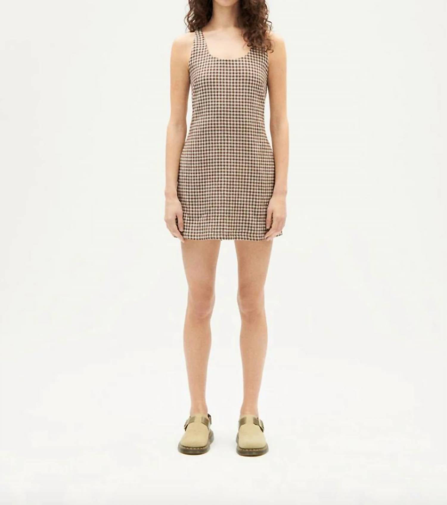 Thinking Mu - Round Neckline Trouser Mini Dress