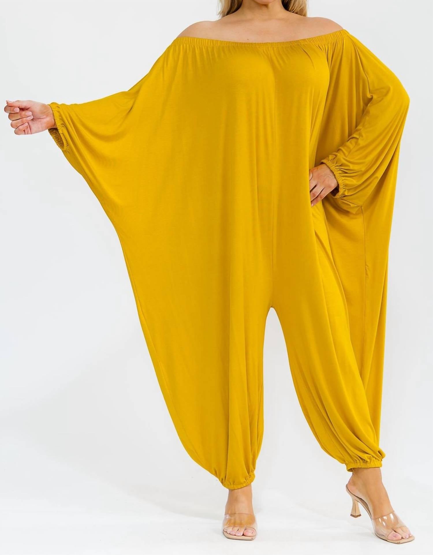Karen T Design - Long Sleeve Harem Jumpsuit - Plus