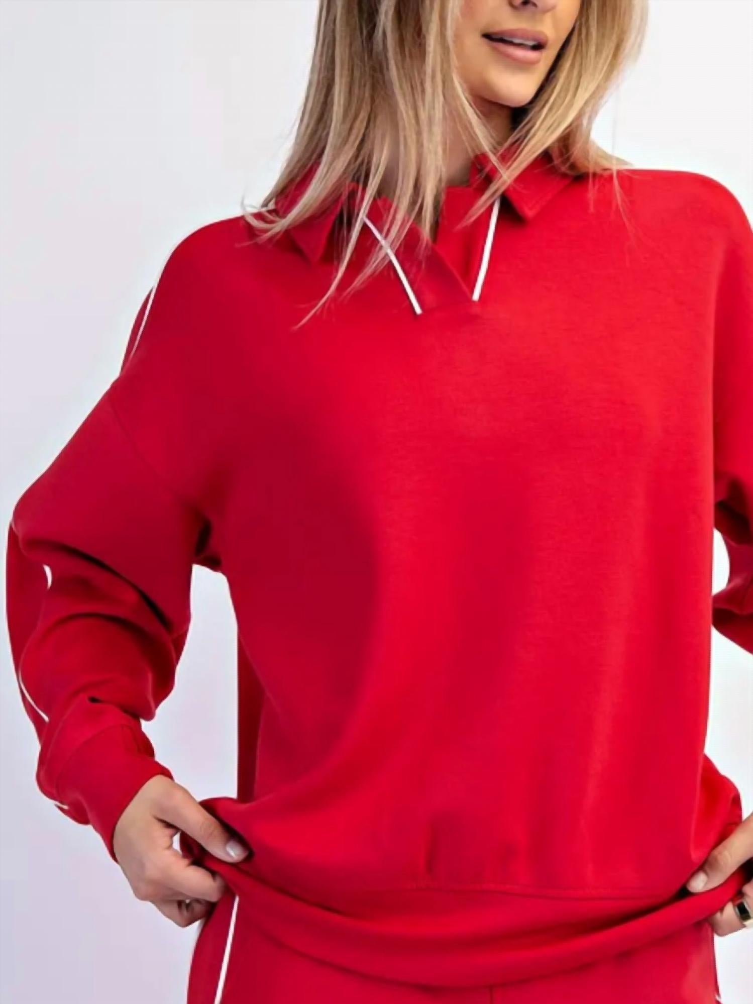 Rae Mode - Long Sleeve Collared Top