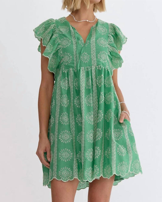 Entro - Embroidered Sleeveless Dress