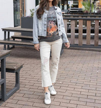 Grace And Lace - Mel's Favorite Straight Leg Cropped Denim Jeans
