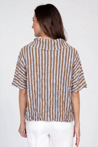Olivia By Habitat - crinkle cowl neck crop top