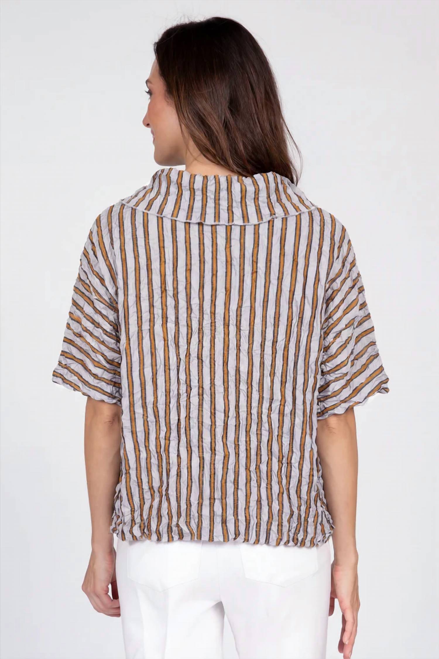 Olivia By Habitat - crinkle cowl neck crop top